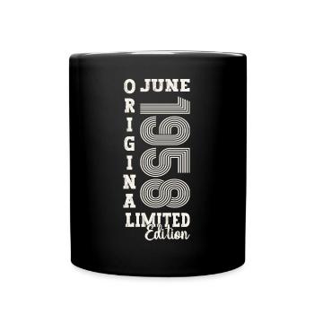 65e anniversaire Homme Juin Année 1958 Original - Mug uni - noir - Devant