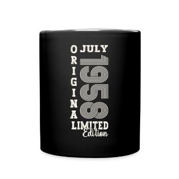 65. Geburtstag Mann Juli Jahrgang 1958 Legendary - Tasse einfarbig - Schwarz - Vorne