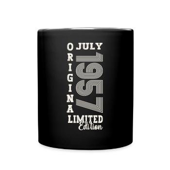 66. Geburtstag Mann Juli Jahrgang 1957 Legendary - Tasse einfarbig - Schwarz - Vorne