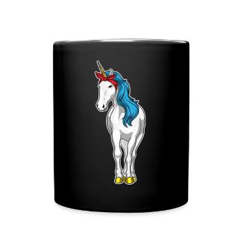 Unicorn Hair Bow - Full Colour Mug - black - Front