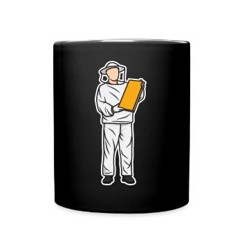 Lustiges Imkerkind - Tasse einfarbig - Schwarz - Vorne