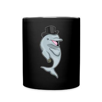 Delfin Bräutigam Ehering Hochzeit - Tasse einfarbig - Schwarz - Vorne