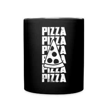 Slice of pizza - Full Colour Mug - black - Front