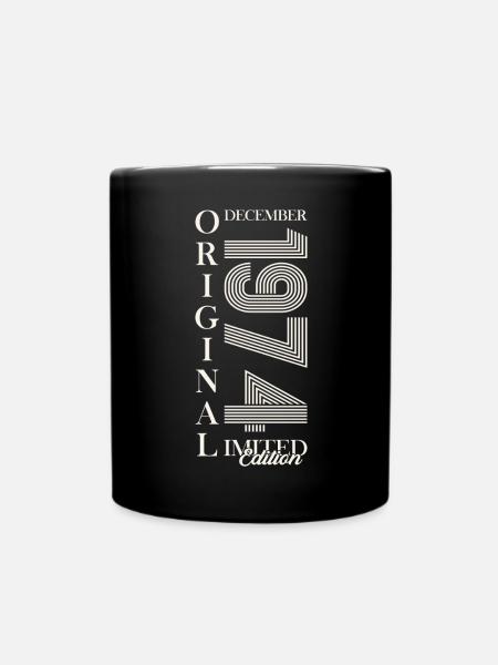 49. Geburtstag Original Dezember Jahrgang 1974 - Tasse einfarbig - Schwarz