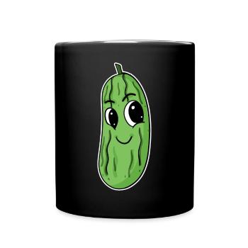 Motif de concombre - Mug uni - noir - Devant