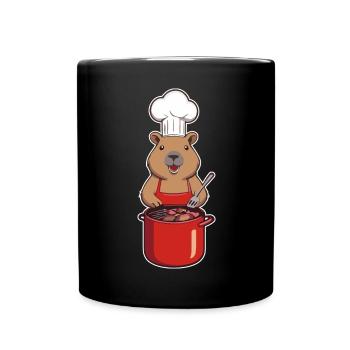 Capybara Koch - Tasse einfarbig - Schwarz - Vorne
