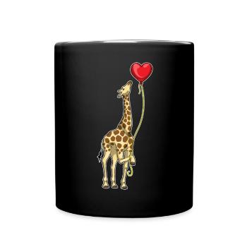 Giraffe Balloon - Full Colour Mug - black - Front