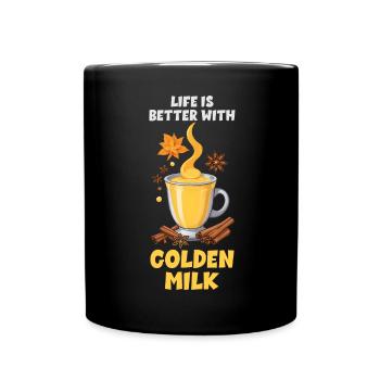 Ayurveda Golden Milk Mug Ayurvedic - Full Colour Mug - black - Front