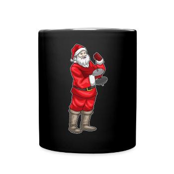 Santa Claus Christmas Bodybuilding - Full Colour Mug - black - Front
