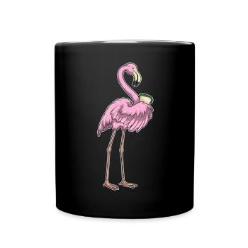 Flamingo Sandwich - Tasse einfarbig - Schwarz - Vorne