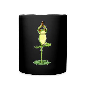 Frog Yoga Fitness Gymnastics - Full Colour Mug - black - Front