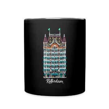 Rotterdam, Weißes Haus am Alten Hafen, Niederlande - Tasse einfarbig - Schwarz - Vorne