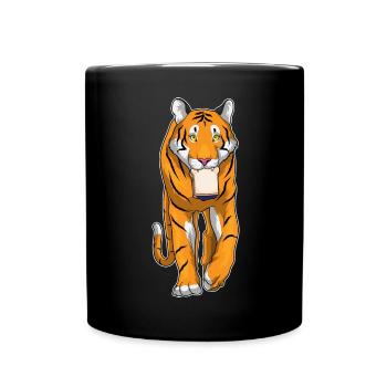 Tiger Sandwich - Tasse einfarbig - Schwarz - Vorne
