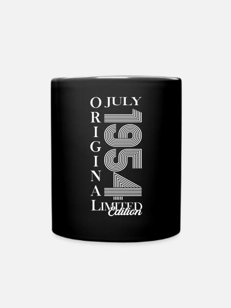 70e anniversaire Original juillet 1954 Né en 1954 - Mug uni - noir