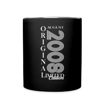 16ème Anniversaire Original Août 2008 Millésime 2008 - Mug uni - noir - Devant