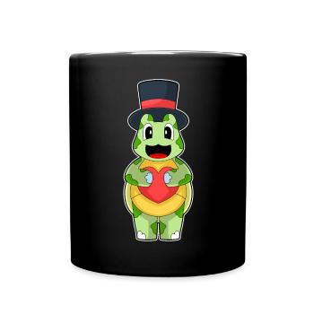Turtle Groom Heart Wedding - Full Colour Mug - black - Front