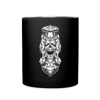 Pilz - Tasse einfarbig - Schwarz - Vorne