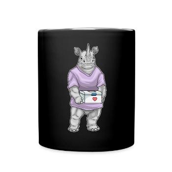 Rhino Nurse First Aid Kit - Full Colour Mug - black - Front