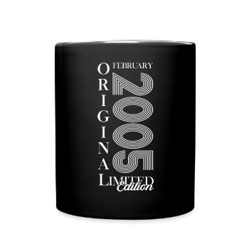 20ème Anniversaire Millésime Février 2005 - Mug uni - noir - Devant