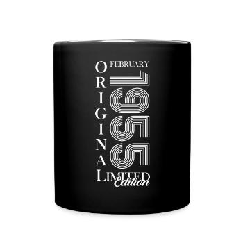 70e anniversaire Voiture de collection Février 1955 Année 55 - Mug uni - noir - Devant