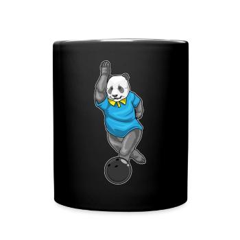 Panda Bowling Bowling Ball - Full Colour Mug - black - Front