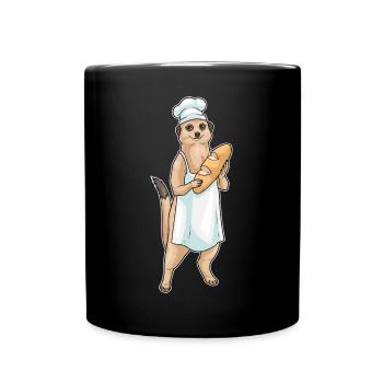 Boulanger Suricate Pâtisserie de pain - Mug uni - noir - Devant