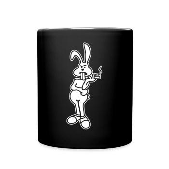 Le lapin de Pâques refuse les œufs - pénurie d’œufs ? - Mug uni - noir - Devant