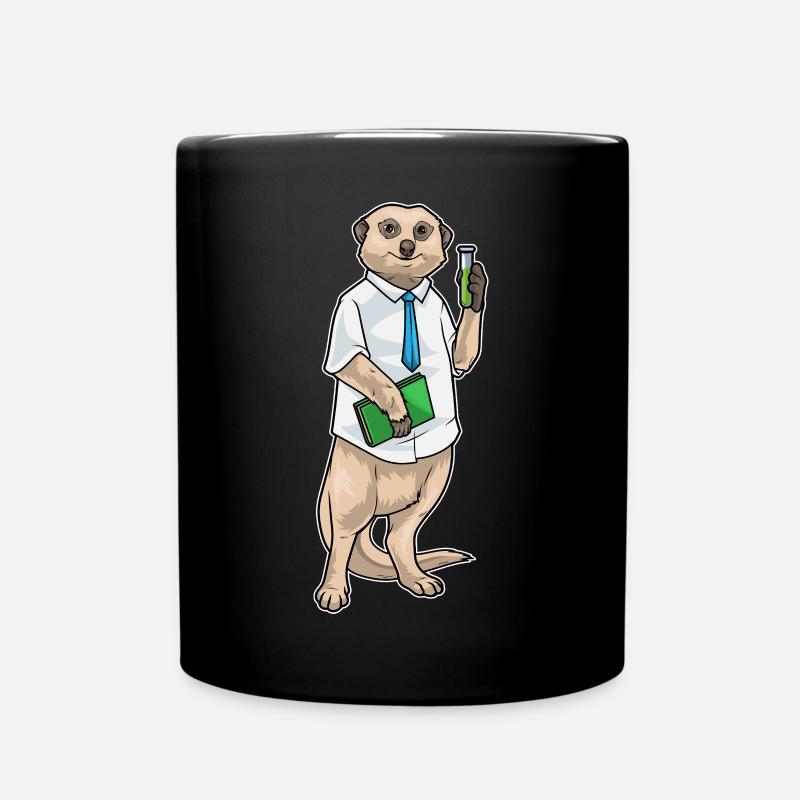 Erdmännchen Chemie Lehrer Schule - Tasse einfarbig - Schwarz