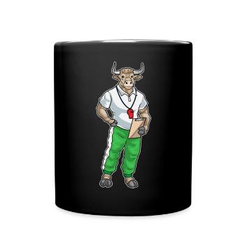 Stier Sport Lehrer Schule - Tasse einfarbig - Schwarz - Vorne