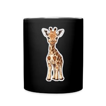 Giraffe - Tasse einfarbig - Schwarz - Vorne