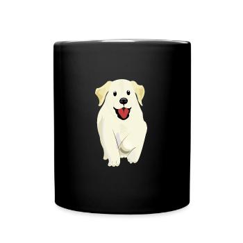 Hund - Tasse einfarbig - Schwarz - Vorne