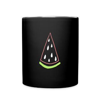 Fruit Melon White Fruit Gift Gift Idea - Full Colour Mug - black - Front