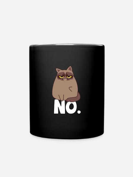 Grumpy Cat - Tasse einfarbig - Schwarz