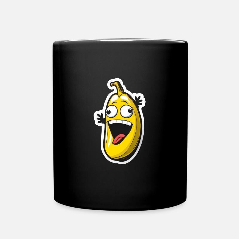 Verrückte Banane - Tasse einfarbig - Schwarz