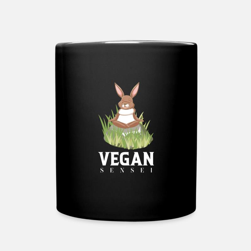Vegan Sensei - Tasse einfarbig - Schwarz