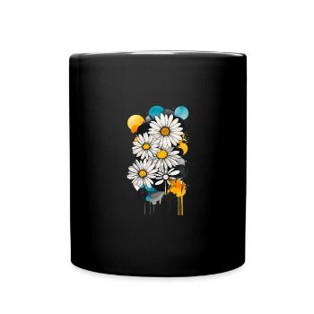 Gänseblümchen 1 - Tasse einfarbig - Schwarz - Vorne