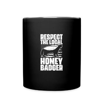 Respectez les blaireaux locaux drôles pour le miel - Mug uni - noir - Devant