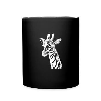 Girafe mignonne avec un look mignon - Mug uni - noir - Devant