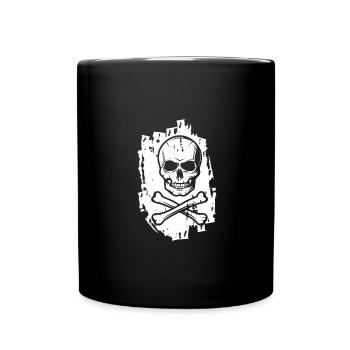 Pirates crâne de mort corsaire pirates osseux - Mug uni - noir - Devant