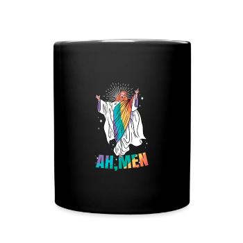Schwule Gott Christen LGBT Pride Gay Rainbow Flag - Tasse einfarbig - Schwarz - Vorne
