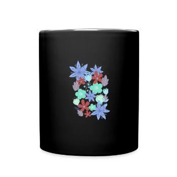 fleurs, fleurs, printemps, fleurs - Mug uni - noir - Devant