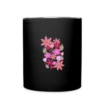 fleurs, fleurs, printemps, fleurs - Mug uni - noir - Devant