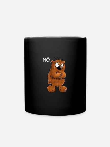 Nö Brauner Bär I Nö Nein Statement Einfach Nö - Tasse einfarbig - Schwarz
