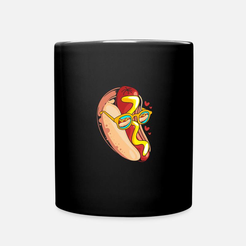 Hot Dog Snack - Full Colour Mug - black