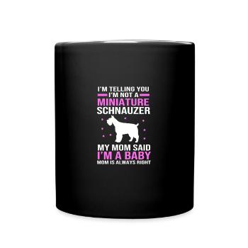 Miniature Schnauzer - Full Colour Mug - black - Front