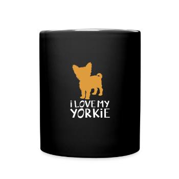 Yorkshire Terrier - Tasse einfarbig - Schwarz - Vorne