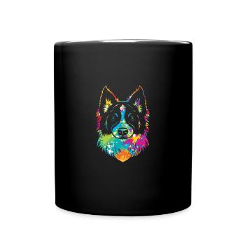 Border Collie - Full Colour Mug - black - Front