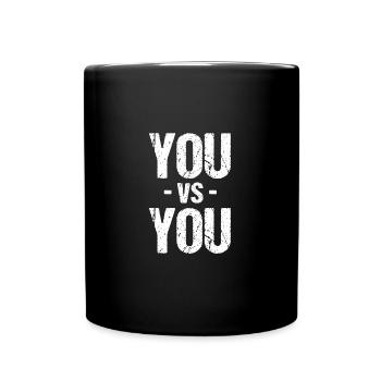 You vs You - Tasse einfarbig - Schwarz - Vorne