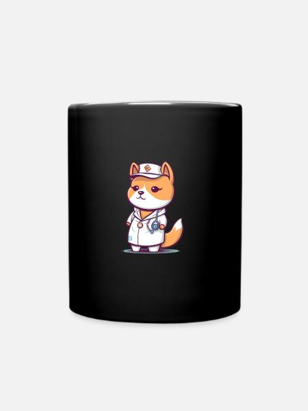 Infirmière japonaise Shiba Inu - Mug uni - noir