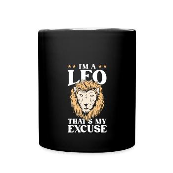Signe du zodiaque Lion - Mug uni - noir - Devant